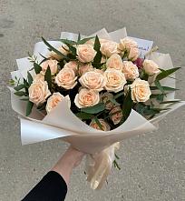 Букет Кремовые розы Латте в Демино