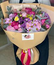 Букет цветов из:  Хризантемы, Гвоздики и Альстромерии #REPLACE_PRED# Демино