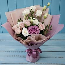 Букет цветов из:  Розы и Лизиантусы #REPLACE_PRED# Демино