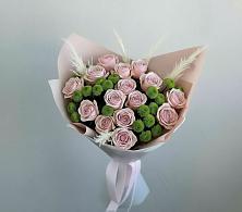 Букет цветов из:  Розы и Хризантемы в Демино