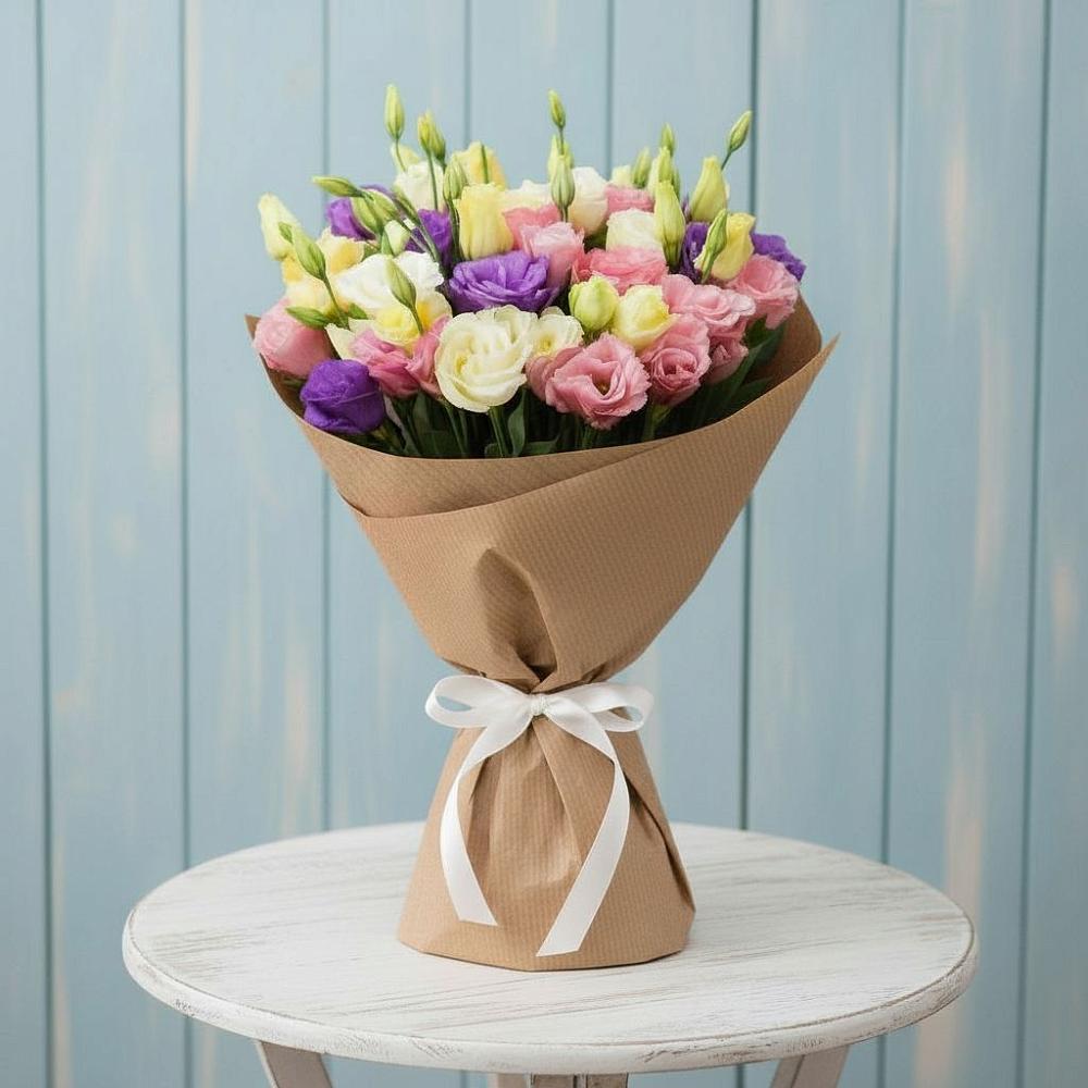 Букет цветов из: Лизиантусы в Демино