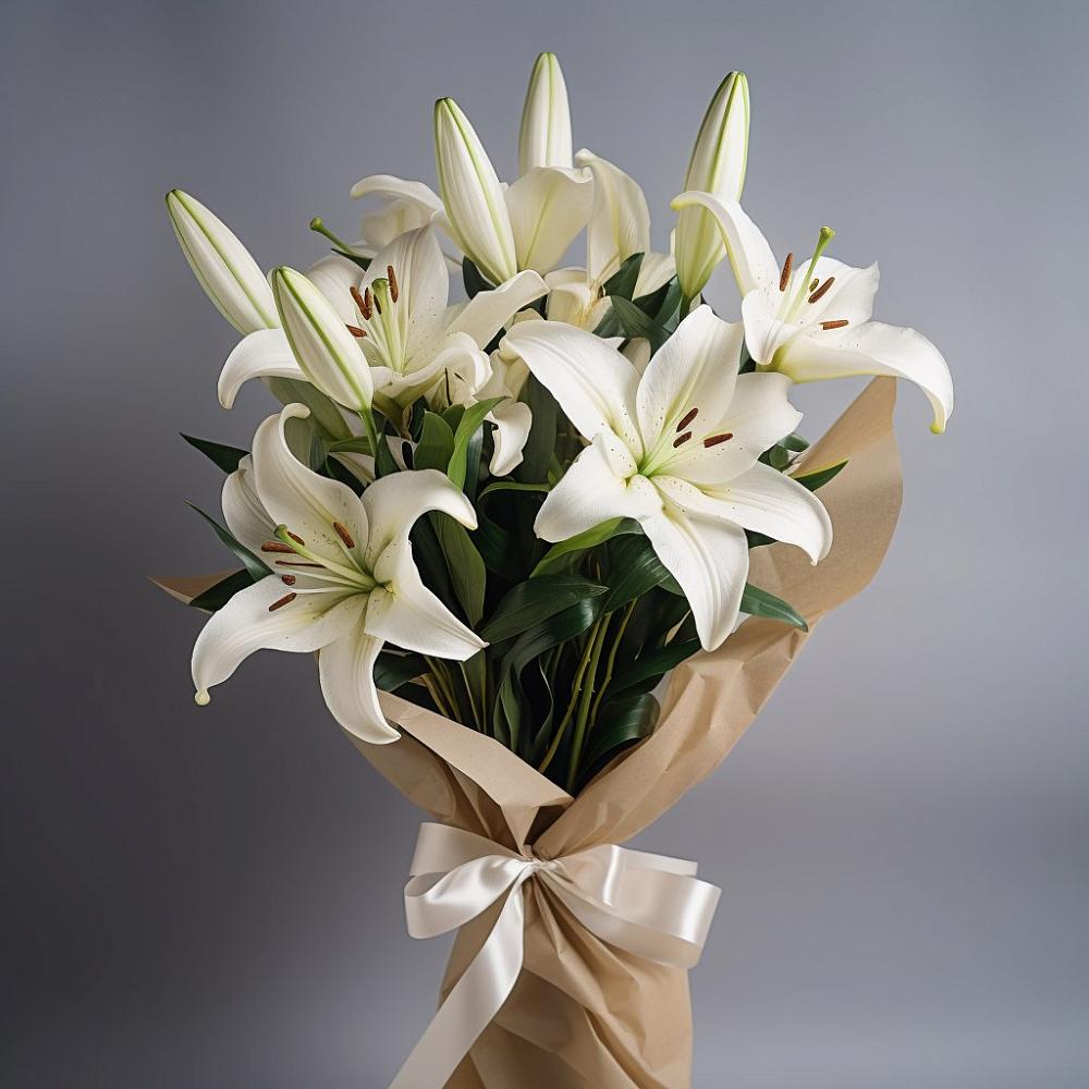 Букет цветов из: Лилии в Демино