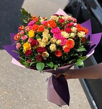 Букет Микс из разноцветных кустовых роз #REPLACE_PRED# Демино