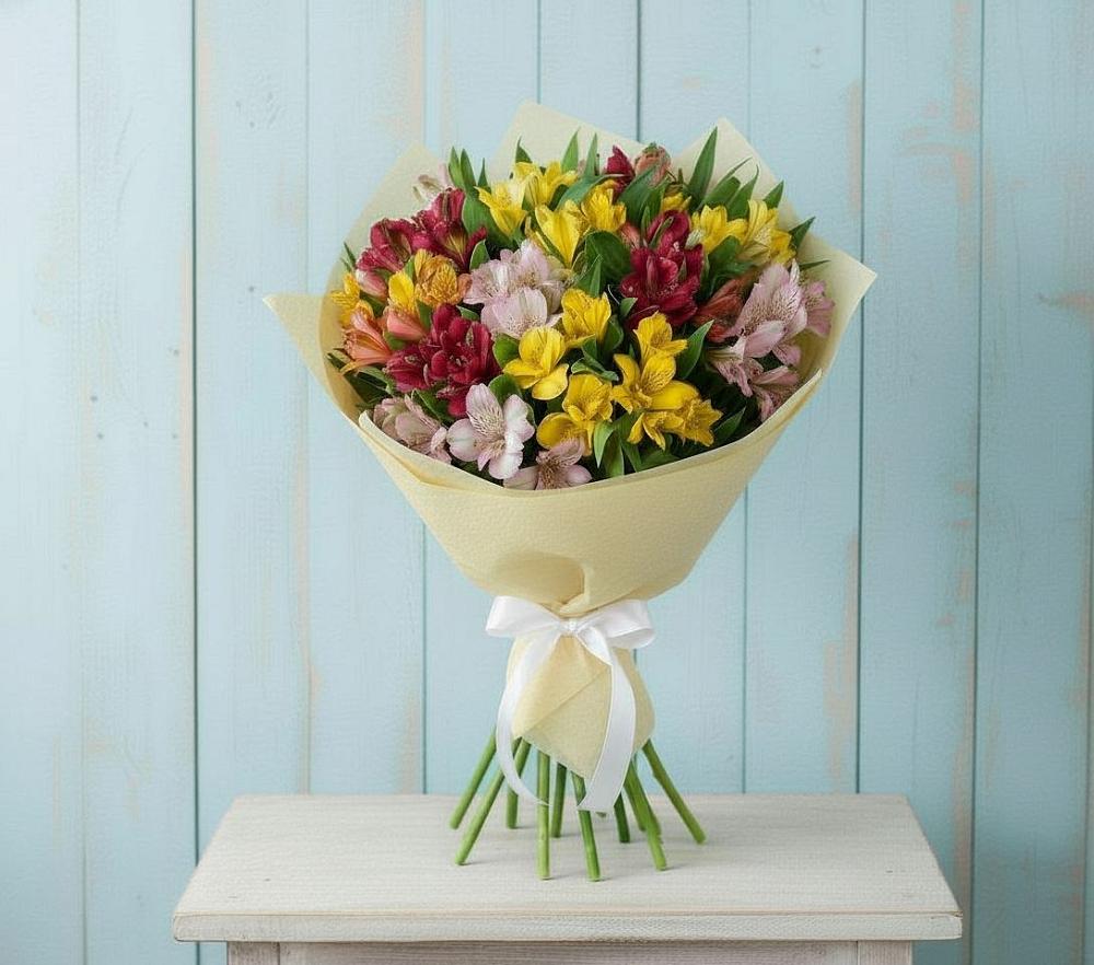 Букет цветов из: Альстромерии в Демино