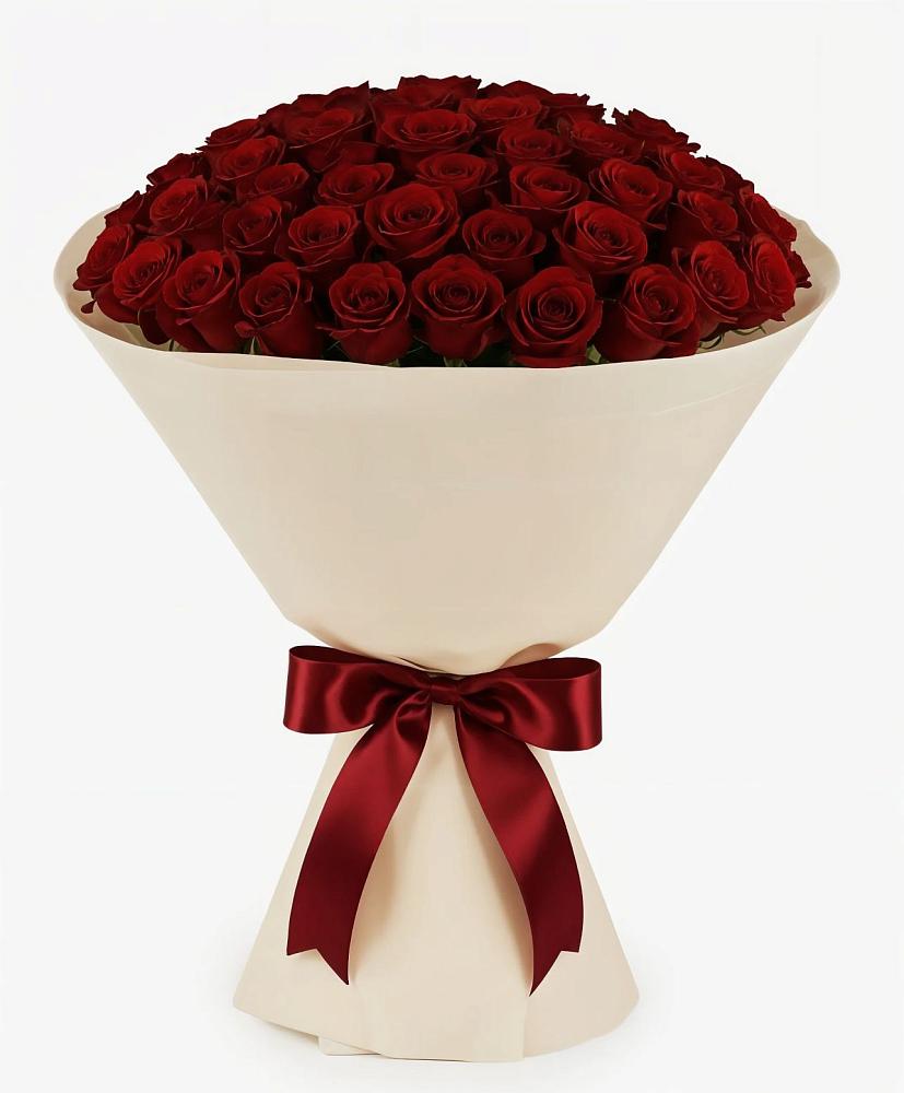 Букет 101 Бордовая роза Блэк Бакарра в Демино