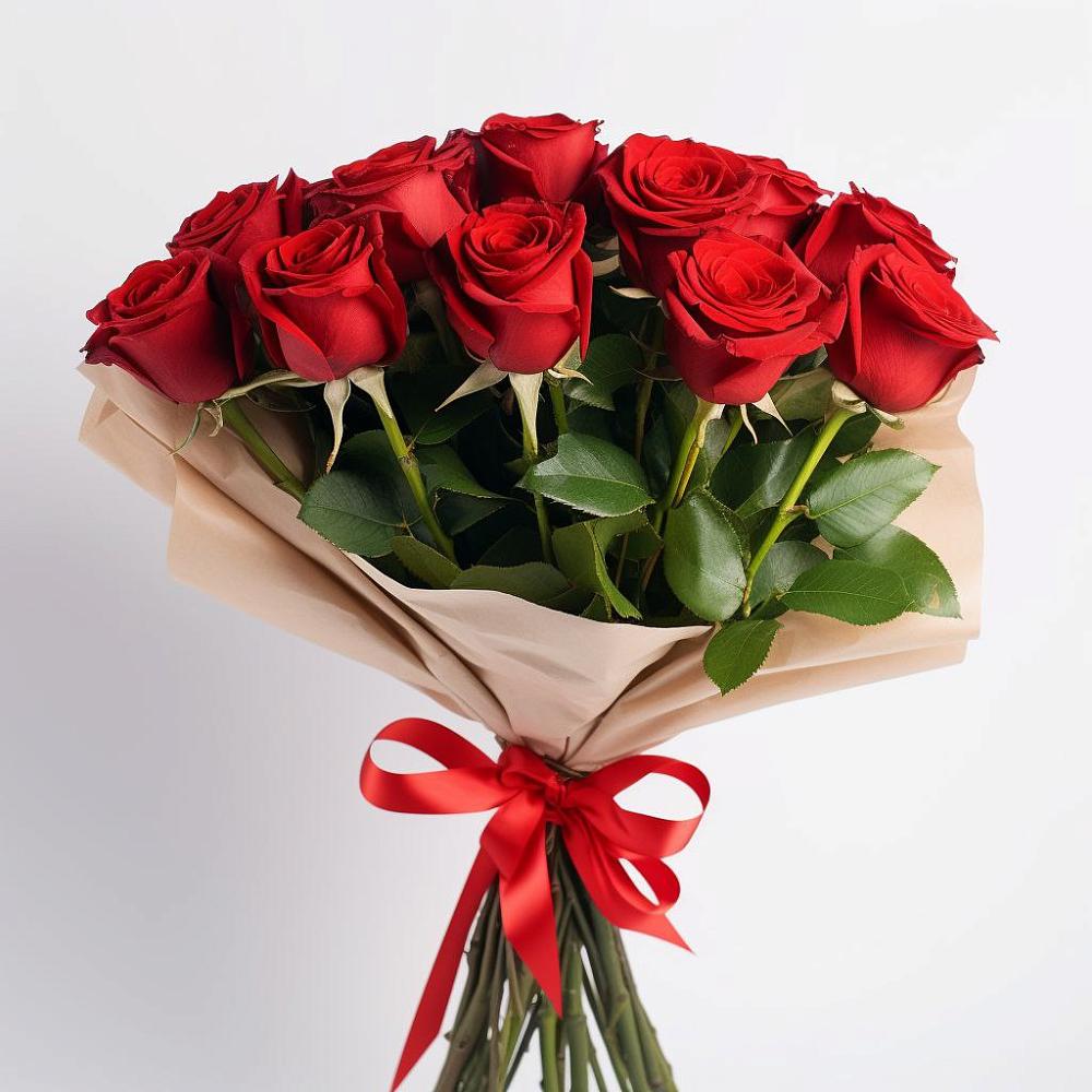 Букет 11 Красных роз Эдлесс Лав в Демино