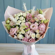 Букет цветов из:  Альстромерии и Розы в Демино